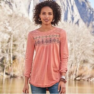 Sundance Creating Memories Embroidered Boho Top